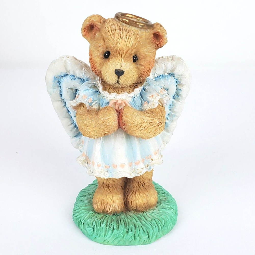 Vtg 1992 Cherished Teddies Angie "I Brought The Star" Resin Figurine Nativity
